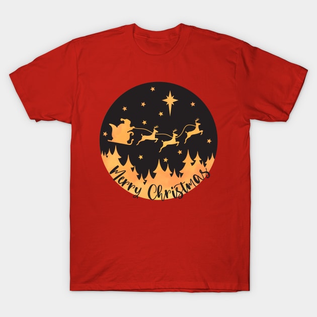 Merry christmas Sunset T-Shirt by Vakian